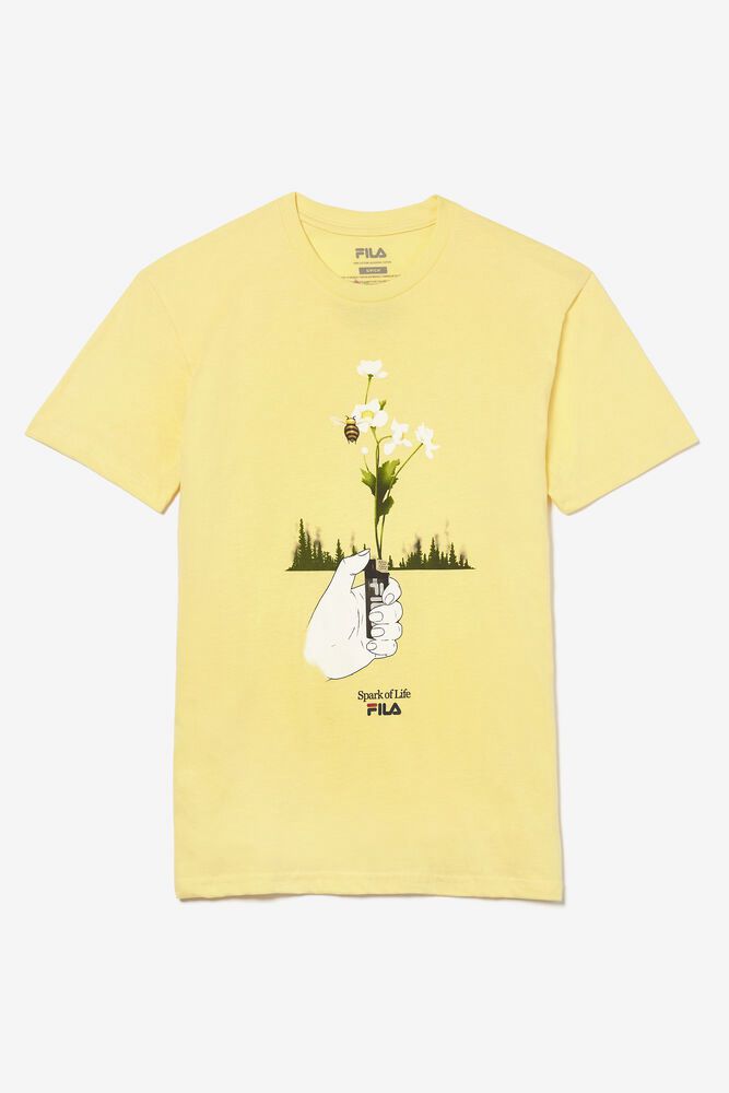 Fila T-Shirt Spark Of Life Womens Yellow - India KAX-346518